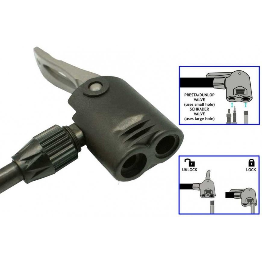 SEMINAR BICYCLE PUMP 160PSI (11BAR) WITH XQMAX PRO PRESSURE GAUGE – 5