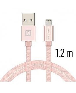 Swissten Textile Fast Charge 3A Lightning Data and Charging Cable 1.2m