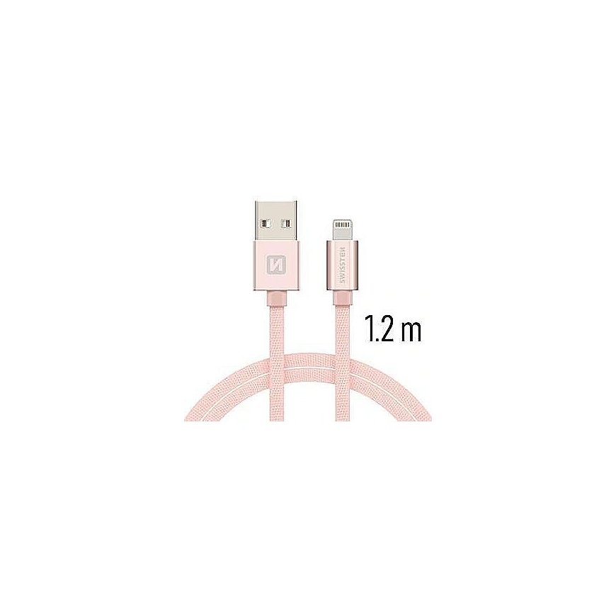 Swissten Textile Fast Charge 3A Lightning