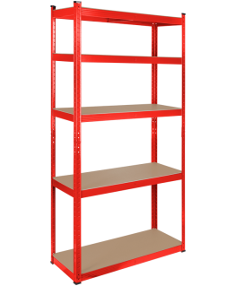 Metal warehouse shelf 180x90x40 red Rebel