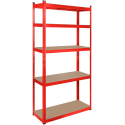 Metal warehouse shelf 180x90x40 red Rebel Metal warehouse shelf 180x90x40 red Rebel