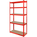 Metal warehouse shelf 180x90x40 red Rebel Metal warehouse shelf 180x90x40 red Rebel