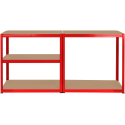 Metal warehouse shelf 180x90x40 red Rebel Metal warehouse shelf 180x90x40 red Rebel