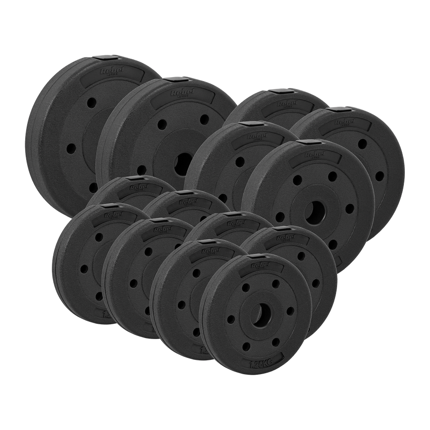 Set of bituminous loads 30kg (8x1.25kg + 4x2.5kg + 2x5kg), hole 31mm, REBEL ACTIVE