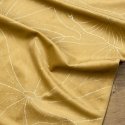 Eurofirany BLINK / 18 Velvet table runner with water lily leaf pattern, 35X180 cm, color: golden Eurofirany BLINK / 18 Velvet table runner with water lily leaf pattern, 35X180 cm, color: golden