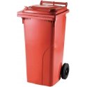 Container bucket for waste and garbage CERTIFICATES Europlast Austria - red 120L Container bucket for waste and garbage CERTIFICATES Europlast Austria - red 120L