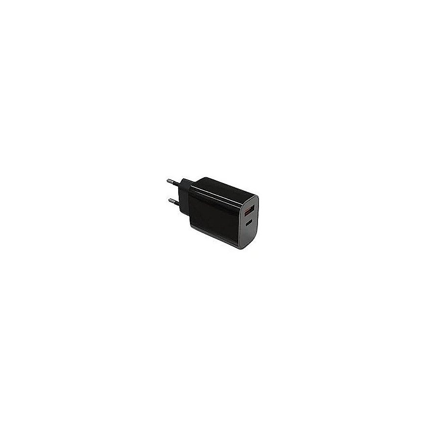 TB Įkroviklis jungiama į tinklą 2x3A USB C + USB A Power Delivery juoda