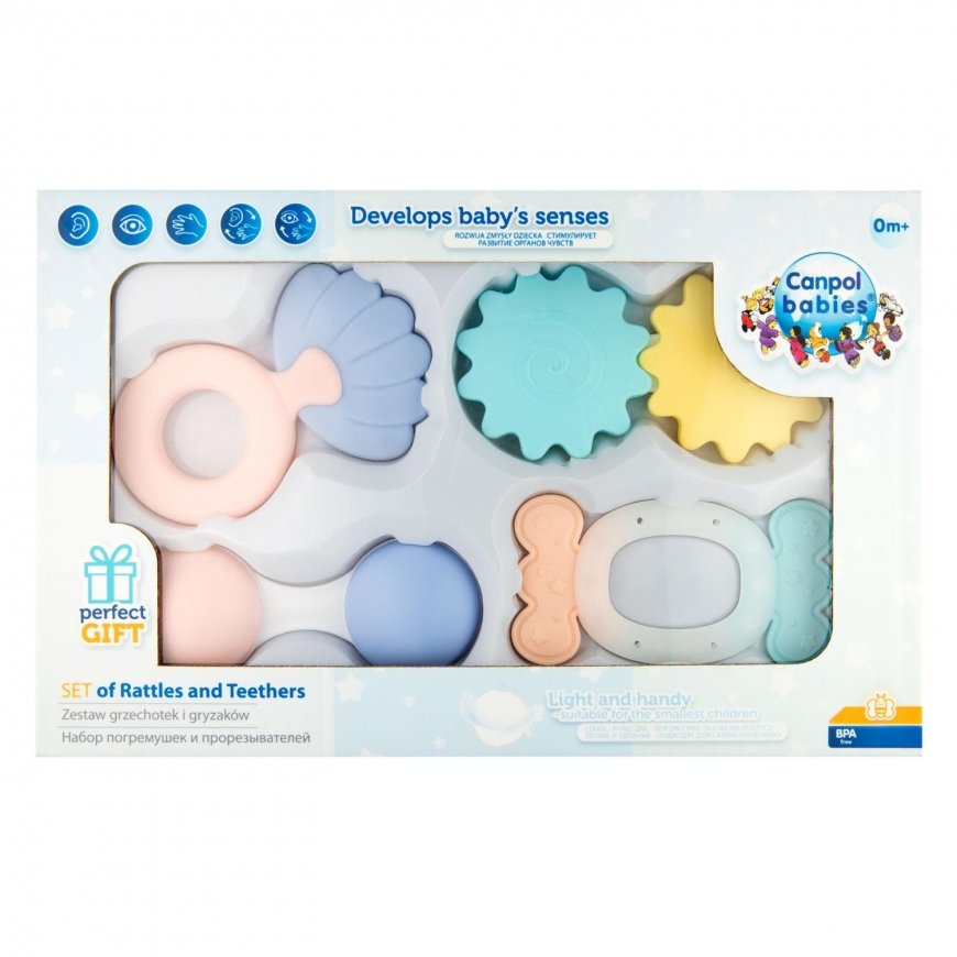 Canpol baby rattle set PASTEL 79/401