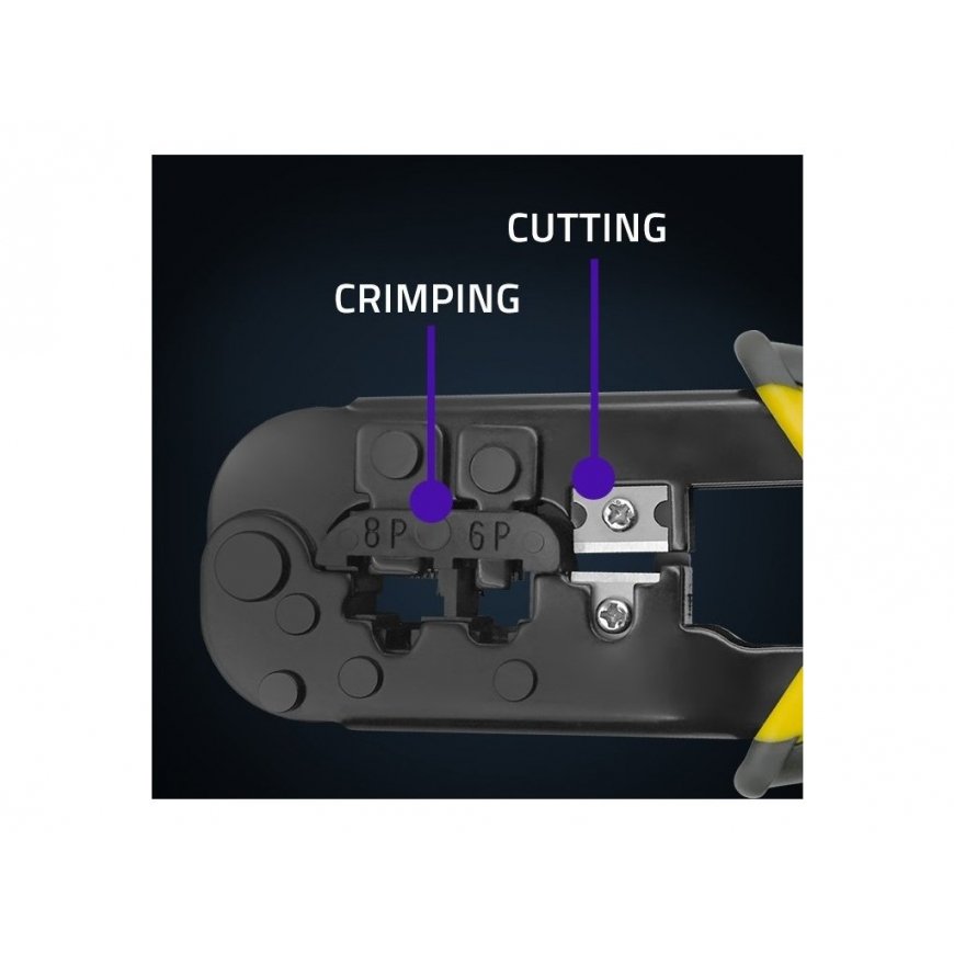 Ethernet cable cutting and crimping tool 8P 6P – 2