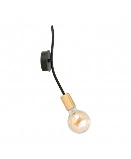 Orno GIRO wall lamp, maximum power 60W, E27, black and gold colors