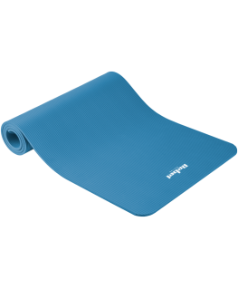 Gymnastics mat for yoga, pilates, fitness, 183x61cm, thickness 1cm, NBR material, blue, REBEL ACTIVE