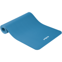 Gimnastikos kilimėlis jogai, pilatesui, fitnesui, 183x61cm, storis 1cm, NBR medžiaga, mėlyna, REBEL ACTIVE