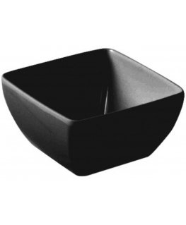Melamine square food bowl black 190 x 190 x 90 mm - Hendi 566206