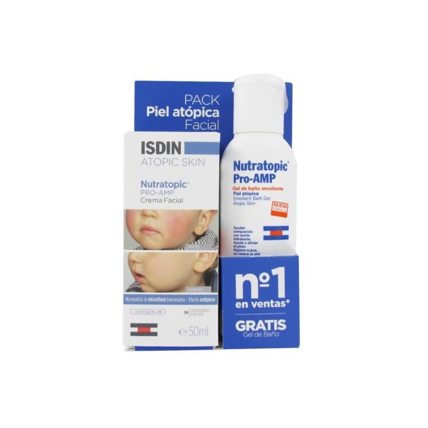 Isdin Nutratopic Facial Kreminis 50ml Set 2 Pieces