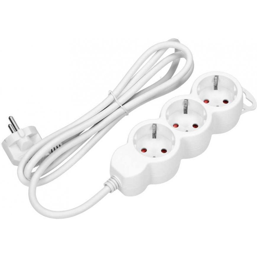Orno 3-way extension cord 2P+E (Schuko)