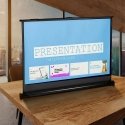 Maclean MC-961 Portable Projector Screen Compact 45 Inch 4:3 Freestanding Office Cinema