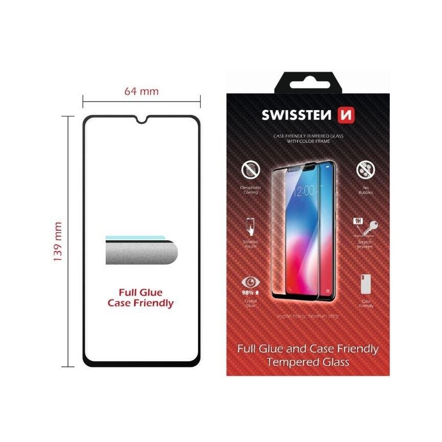 Swissten Full Face 5D Tempered Glass
