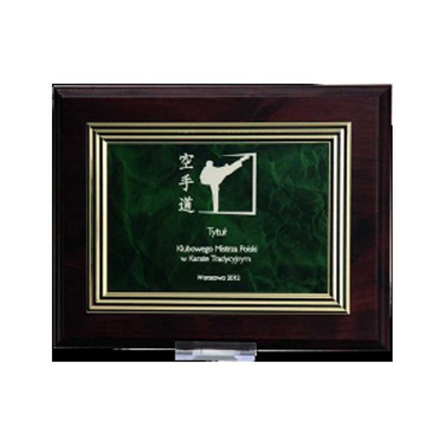 Tryumf Plastic diploma with engraving on a gold plate