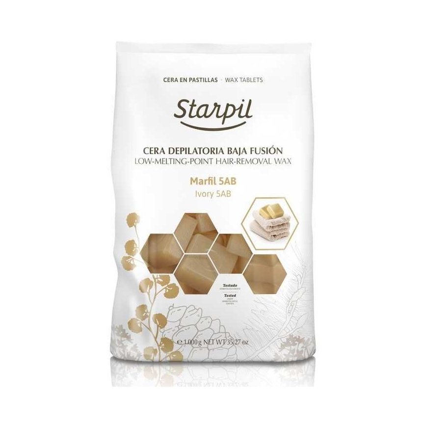 Žemoje temperatūroje besilydantis vaškas depiliacijai Starpil, dramblio kaulo, 1kg – 2
