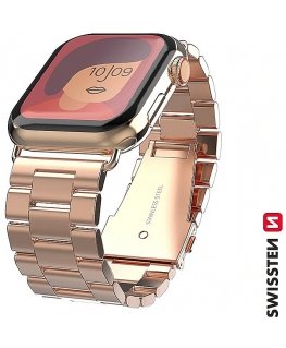 Swissten Metal Strap for Apple Watch 1/2/3/4/5/6/SE / 38 mm / 40 mm / Gold