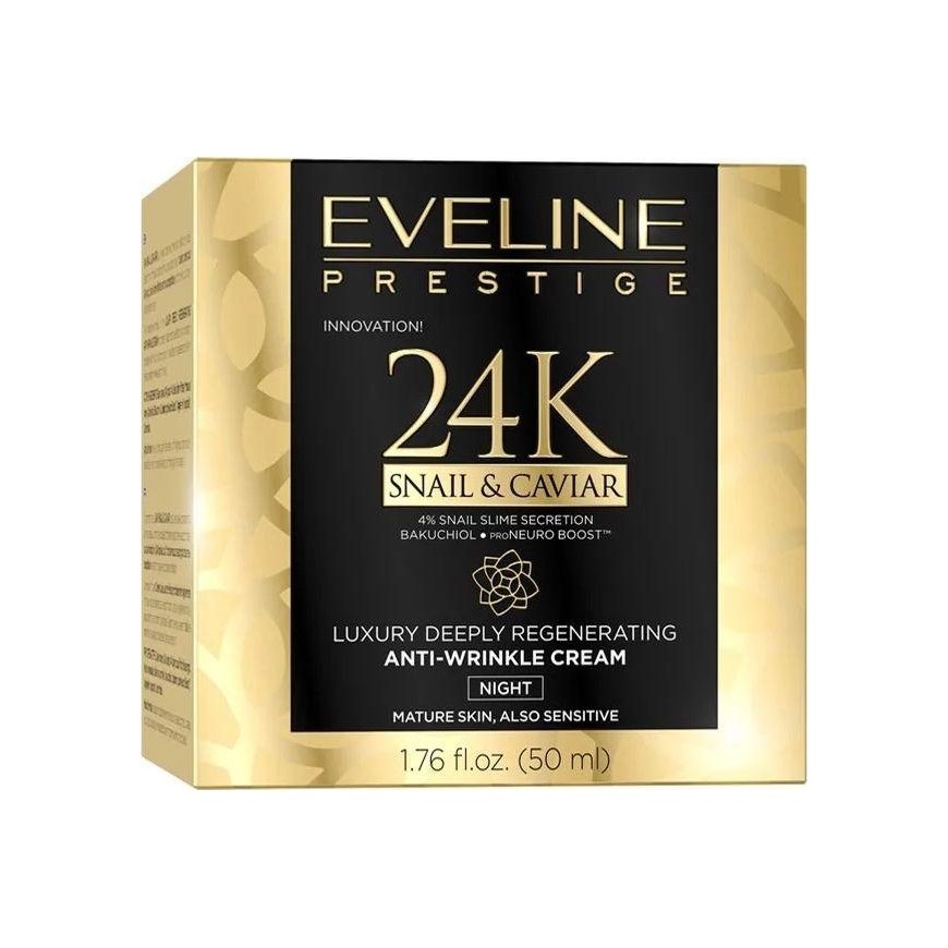 Eveline Cosmetics Eveline EVELINE 24K Sraigių ir ikrų KREMAS NAKTIS