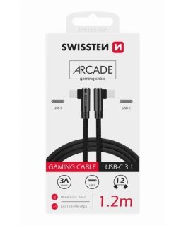 Swissten L Type Textile Universal Quick Charge 3.1 USB-C to USB-C Data and Charging Cable 1.2m