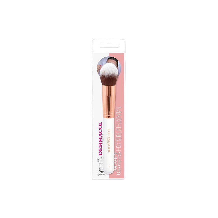Dermacol Rose Gold D53 - Kosmetický štětec na pudr a kontury s pouzedrem – 2