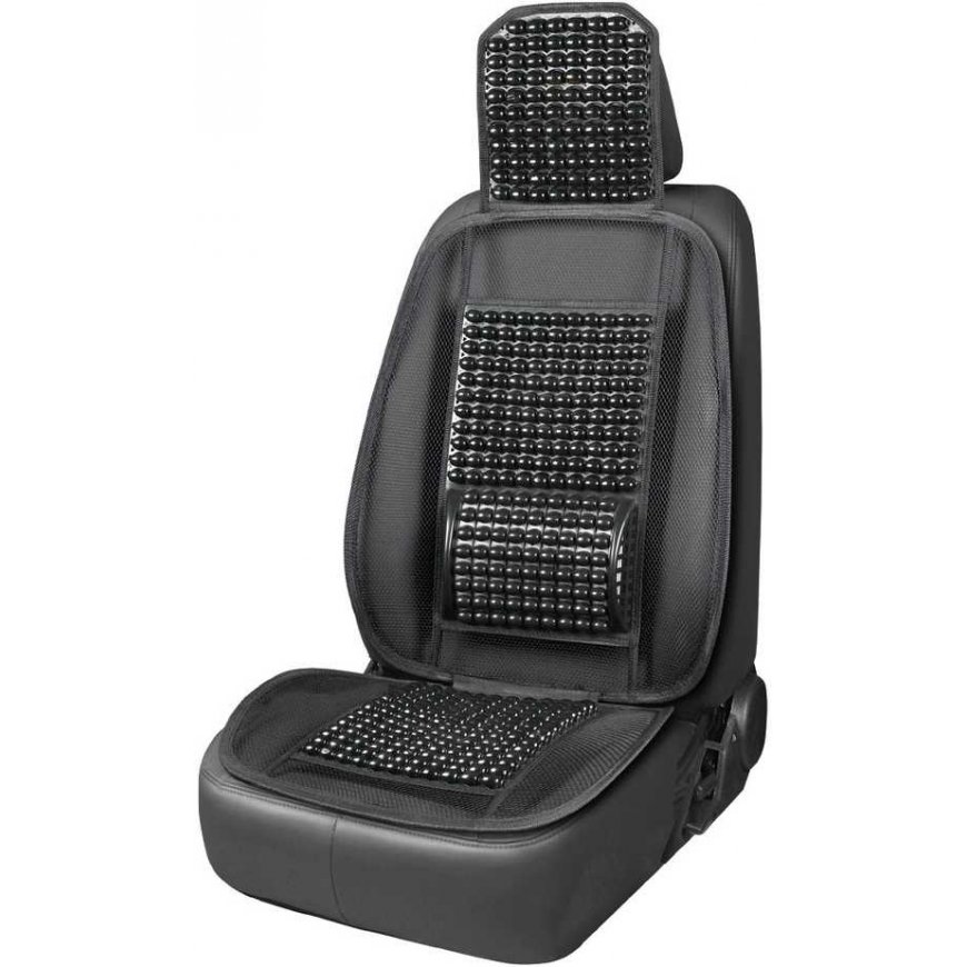 Ventilated seat mat seat beads with back support for car amio-03646