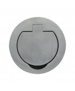 Orno Hermetic round electrical outlet, IP55, polished aluminum