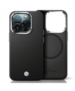Case BMW BMHMP14L23PUFWK iPhone 14 Pro 6.1" black/black Signature Wrapped Metal MagSafe
