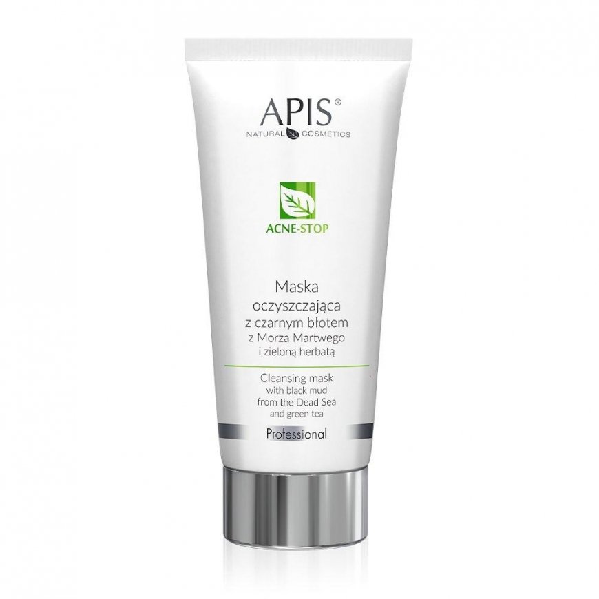 APIS Acne Stop cleansing mask with black Dead Sea mud and green tea 200 ml – 2