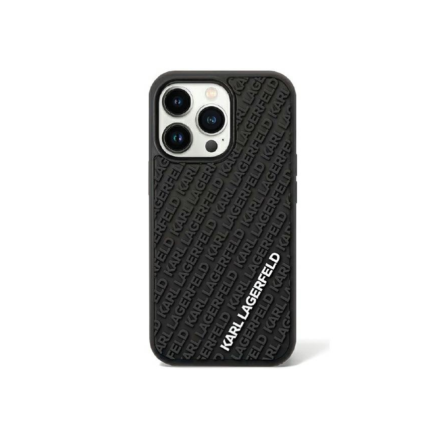 Case Karl Lagerfeld Karl Lagerfeld KLHCN613DMKRLK iPhone 11 / Xr 6.1" Black/Black Hard 3D Rubber Road Logo