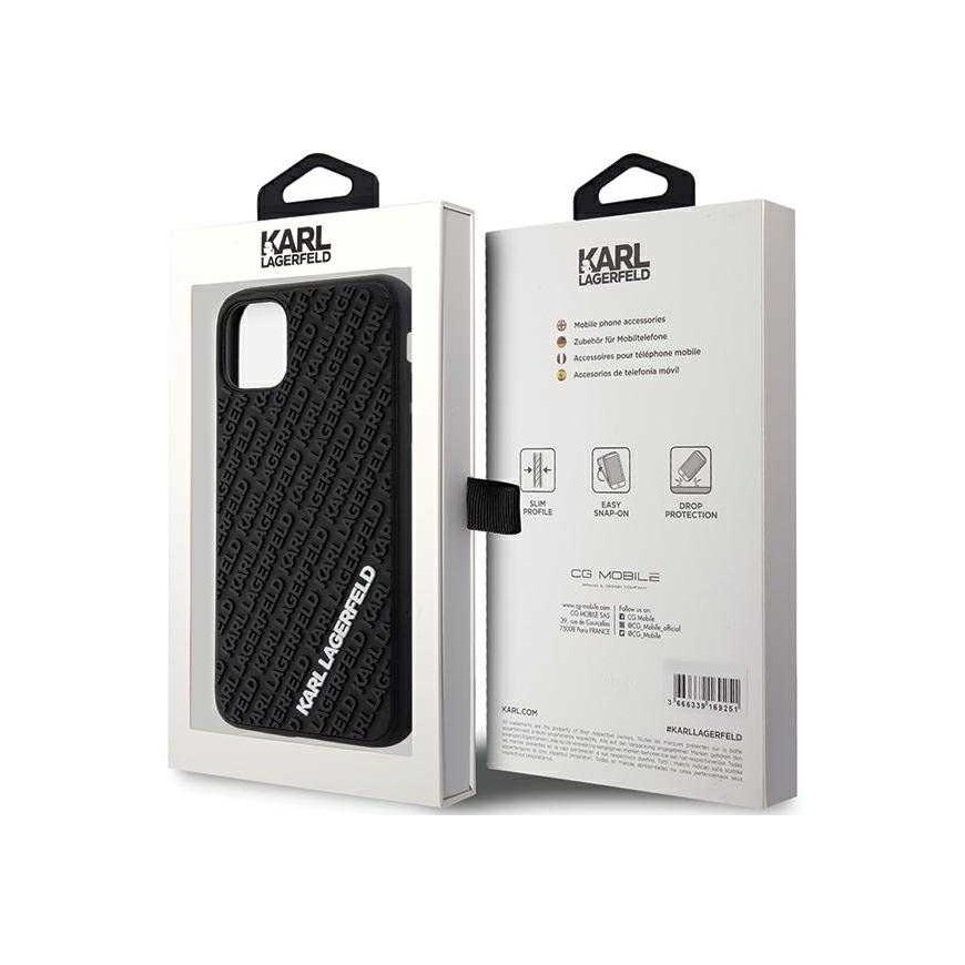 Case Karl Lagerfeld Karl Lagerfeld KLHCN613DMKRLK iPhone 11 / Xr 6.1" Black/Black Hard 3D Rubber Road Logo – 5