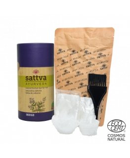 Augaliniai mėlynai juodi plaukų dažai Indigo, Sattva Ayurveda, 150g