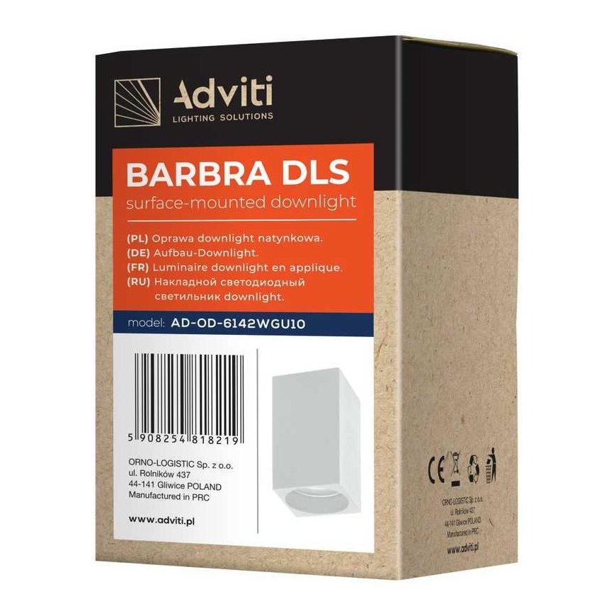 Orno BARBRA DLS GU10 pendant lamp max 50W, IP20, square, white, aluminum – 2