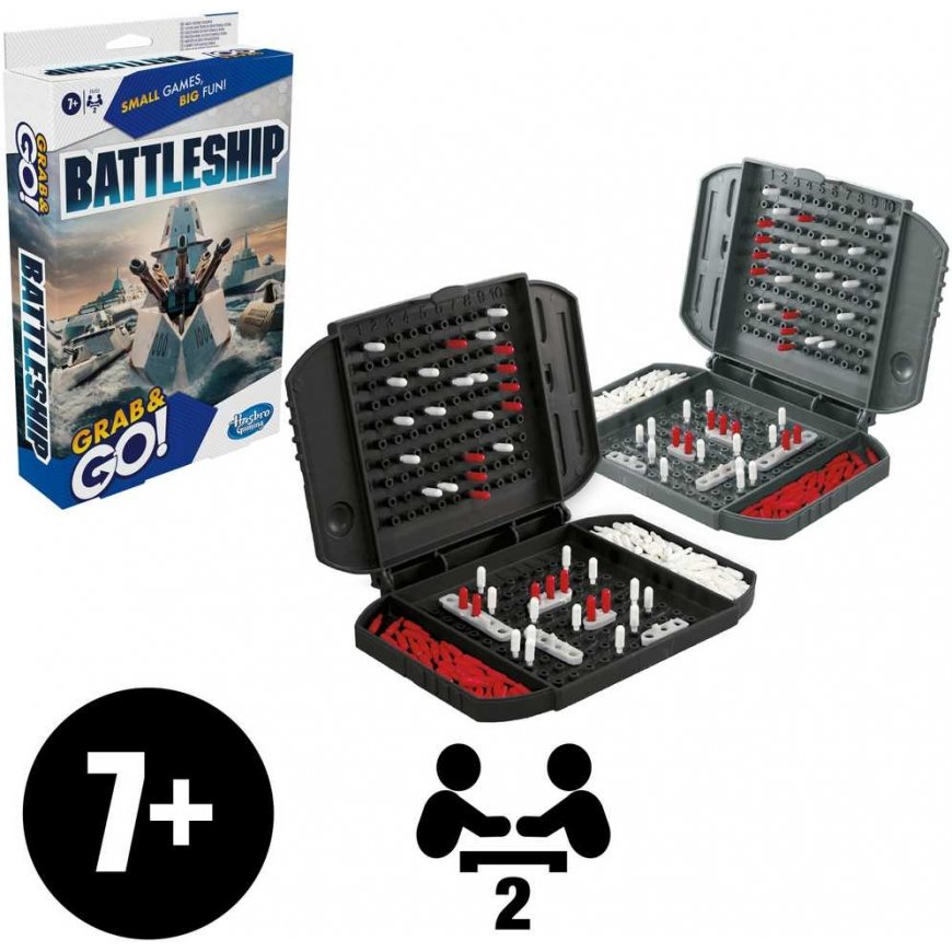 Hasbro „Grab&Go“ kelioninis žaidimas „Laivų mūšis“ – 5