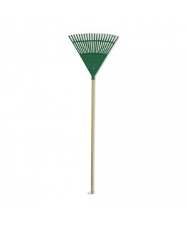 Leaf Rake with handle green 45cm (20 tines)