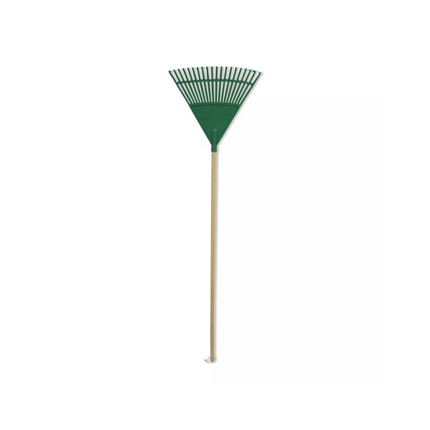 Leaf Rake with handle green 45cm (20 tines)