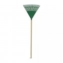 Leaf Rake with handle green 45cm (20 tines)