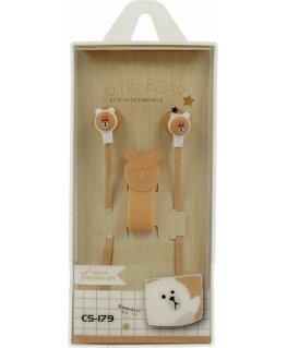 Earphones CASNI - CS-179 with microphone Beige