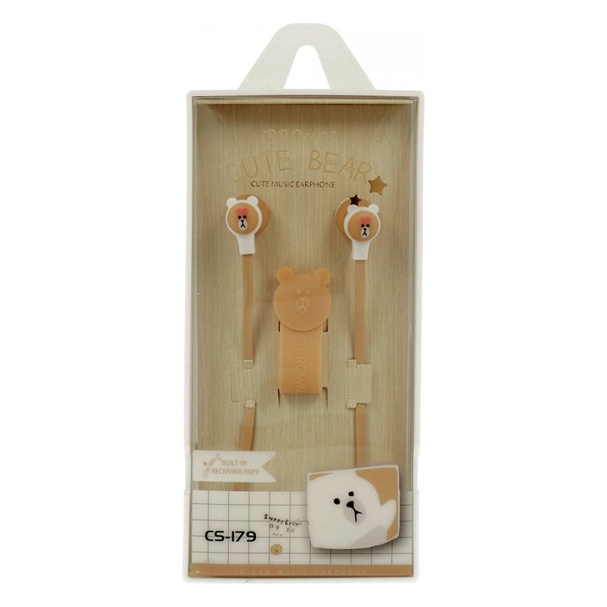 Earphones CASNI - CS-179 with microphone Beige