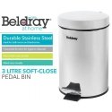 Beldray LA038098SSAFEU7 3 Liter Soft-Close Pedal Bin SS Beldray LA038098SSAFEU7 3 Liter Soft-Close Pedal Bin SS