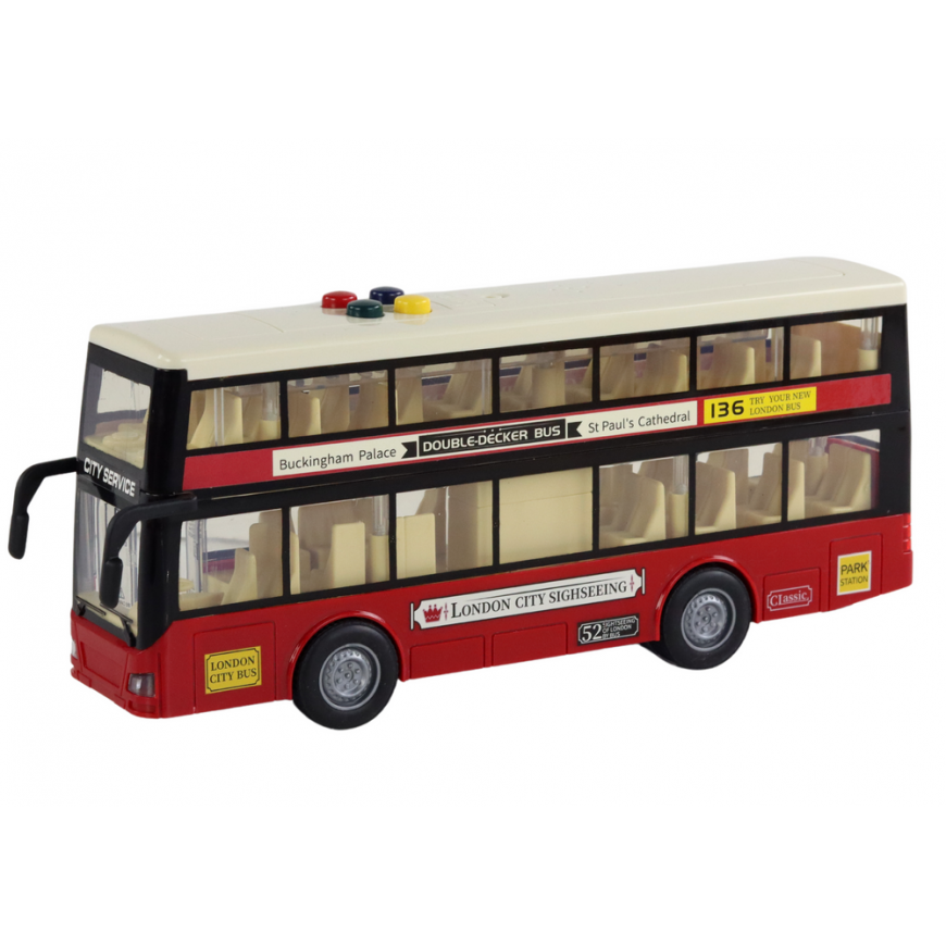 Lean Double decker city bus lights sound red 1:16 – 4