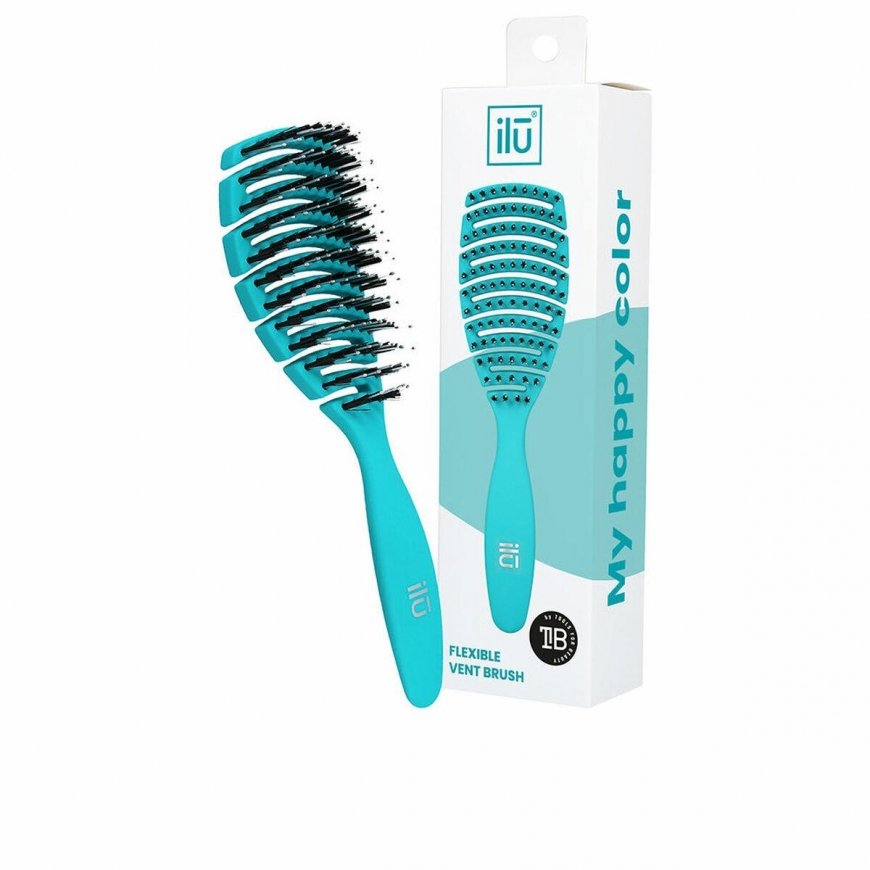 Ilu Flexible Vent hair brush Ocean Blue 1 pc