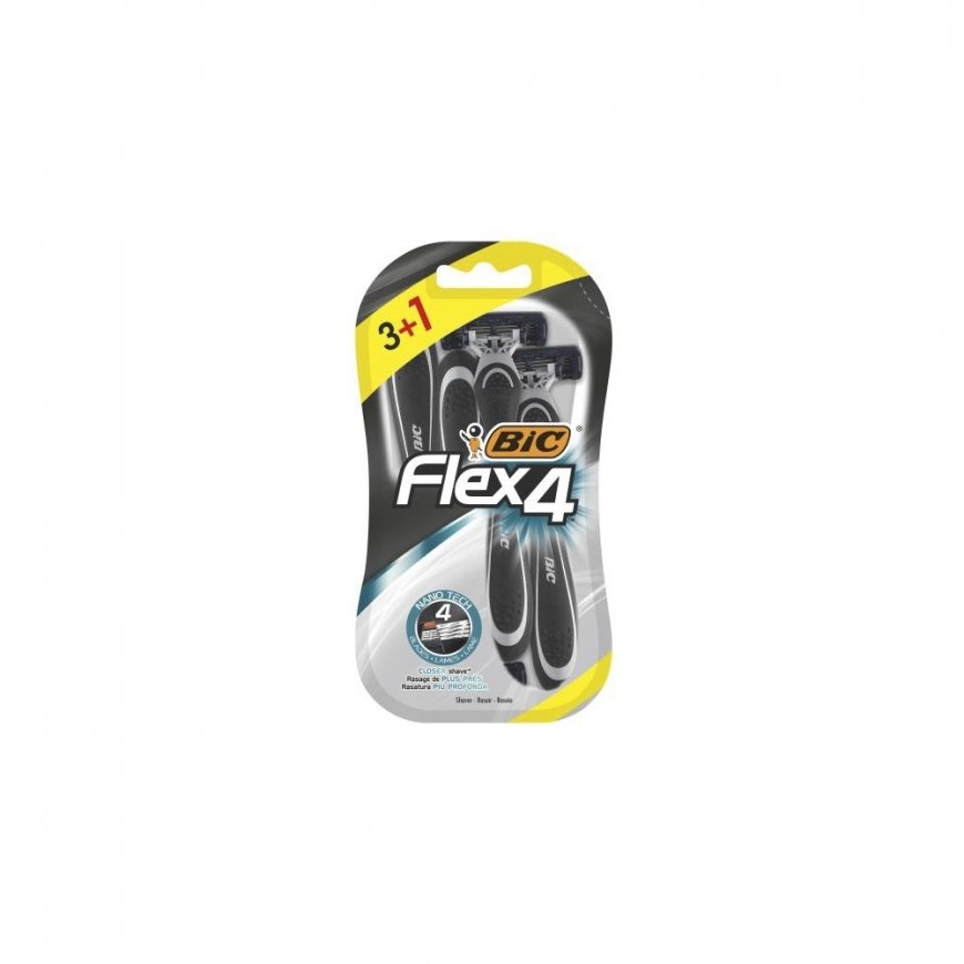Manual razor blade Bic Flex4 (4 units) – 2