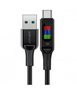 Acefast C7-04 USB-A USB-C 60W 1.2m cable with display - black