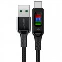 Acefast C7-04 USB-A USB-C 60W 1.2m cable with display - black