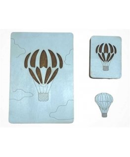 Yuliya Ausianikava ind. activity pg. certificate no. 1201908 Wooden box. Scissor case "Blue balloon" KF057/16