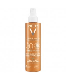 "Vichy Capital Soleil Invisible Fluid Spray Spf30 sun protection for face and body waterproof 200ml