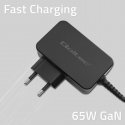 Qoltec 52386 GaN POWER PRO laadija | 1xUSB-C | 65W | 5-20V | 3-3,25A | Must